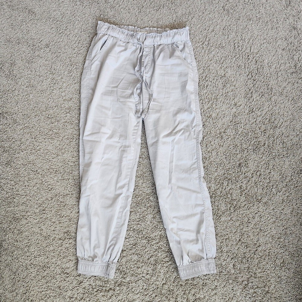 Knox Rose Women Jogger Pants Size Small Gray Tapered  Lyocell Boho Draw String